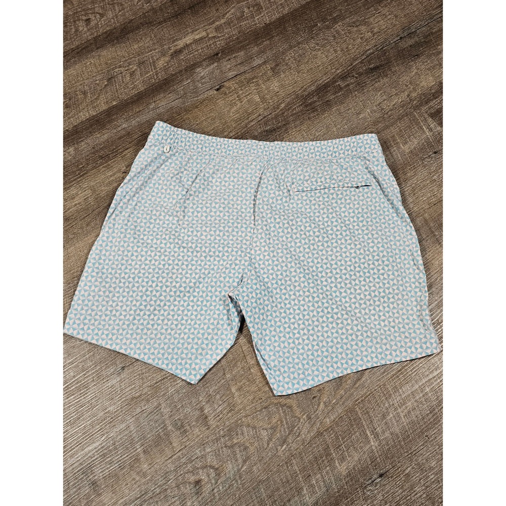 J. Crew Mens Blue Geometric Print Board Shorts Swim Trunks Size 34 7 Inch Inseam - Picture 9 of 9